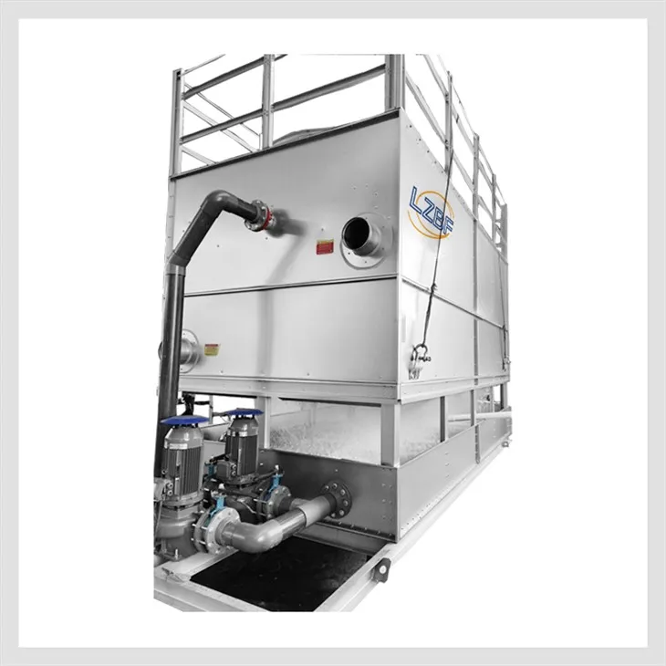 Compound flow closed cooling tower..
